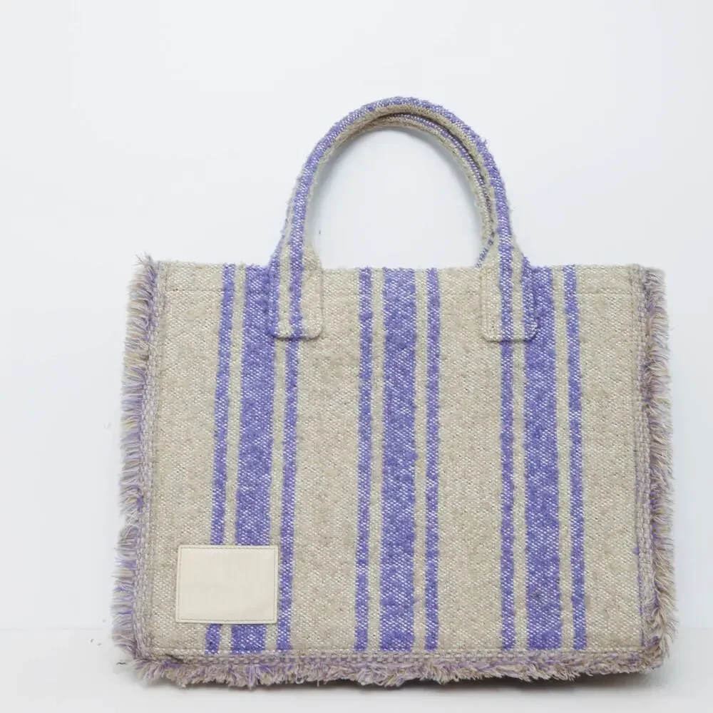 Sandro Striped Kasbah Bag